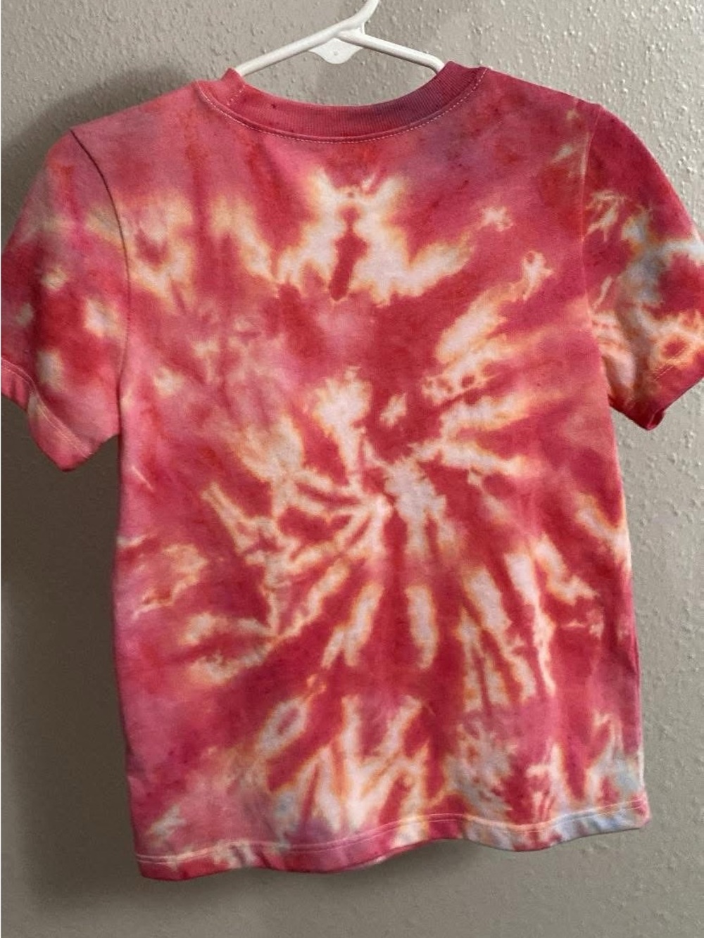 Kids Tie-Dye Short Sleeve Tee - Pink & Cream